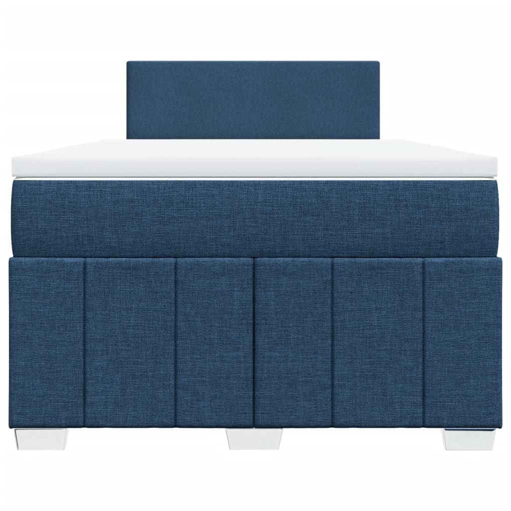 Boxspring Met Matras Stof 120 x 190 cm Blauw