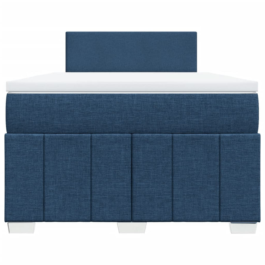 Boxspring Met Matras Stof 120 x 190 cm Blauw