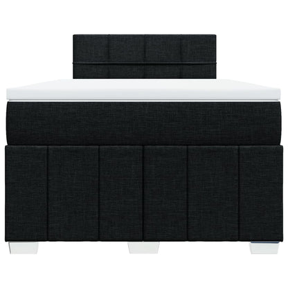 Boxspring met matras stof zwart 120x190 cm