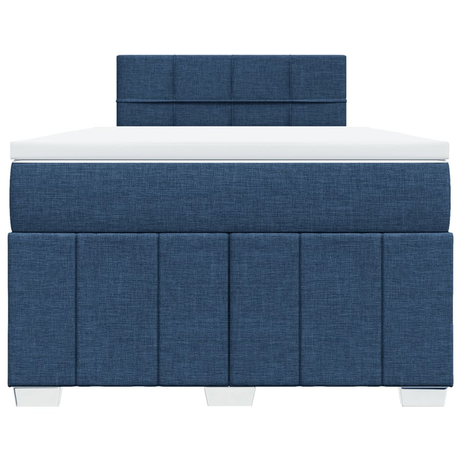 Boxspring Met Matras Stof 120 x 190 cm Blauw