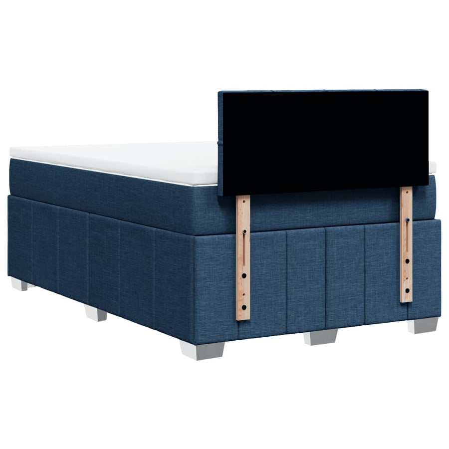 Boxspring Met Matras Stof 120 x 190 cm Blauw