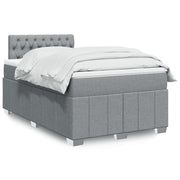 Boxspring met matras 120x190 cm lichtgrijs