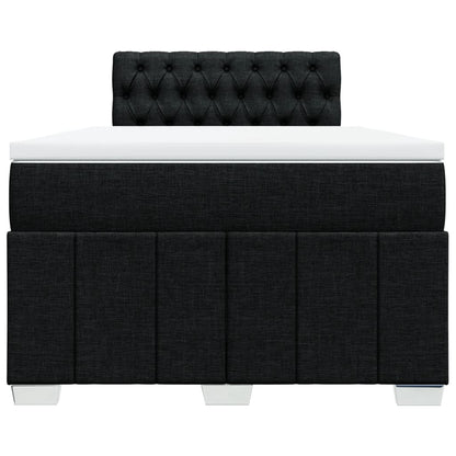 Boxspring met matras stof zwart 120x190 cm