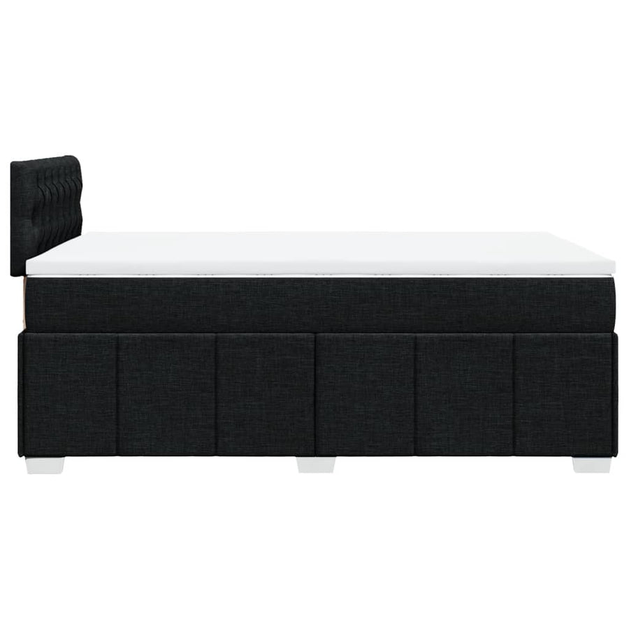 Boxspring met matras stof zwart 120x190 cm