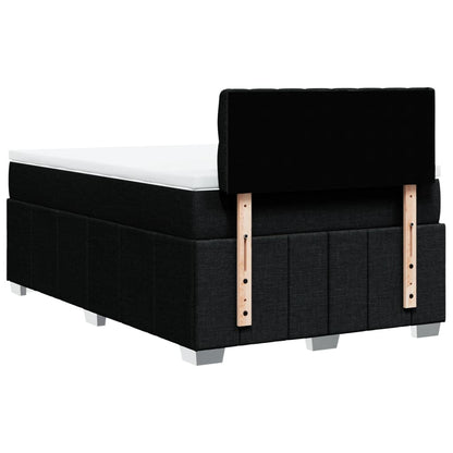 Boxspring met matras stof zwart 120x190 cm