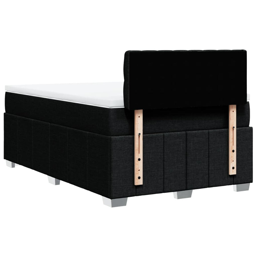 Boxspring met matras stof zwart 120x190 cm