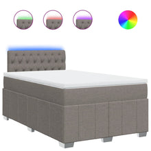 Boxspring met matras stof taupe 120x190 cm