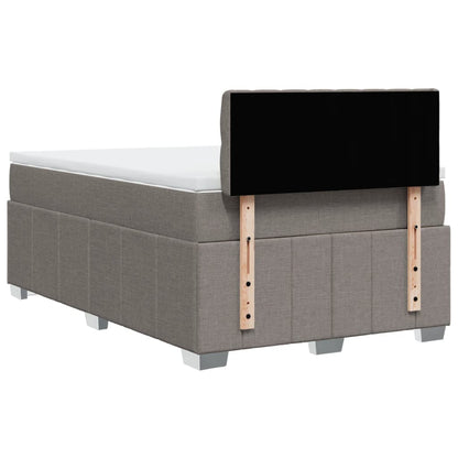 Boxspring met matras stof taupe 120x190 cm