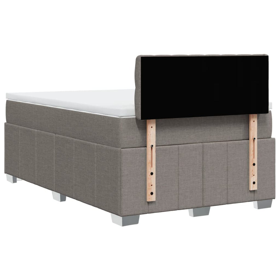 Boxspring met matras stof taupe 120x190 cm