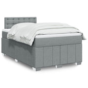 Boxspring 120x190 cm lichtgrijs met matras