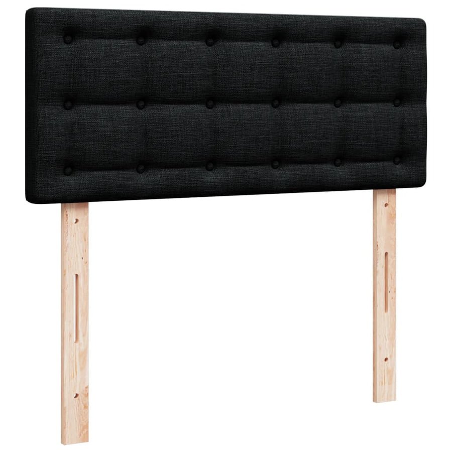 Boxspring met matras stof zwart 120x190 cm