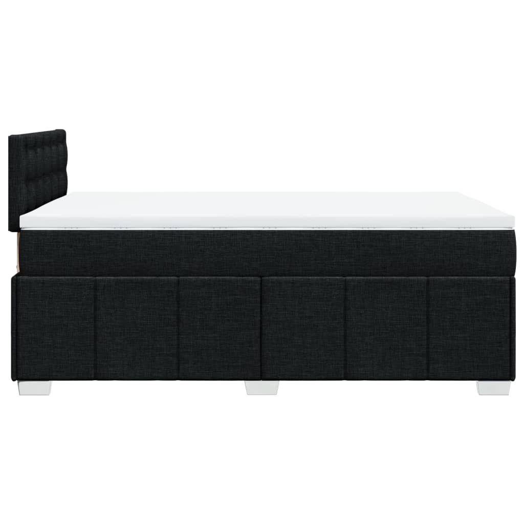 Boxspring met matras stof zwart 120x190 cm