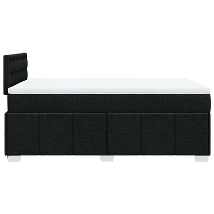 Boxspring met matras stof zwart 120x190 cm