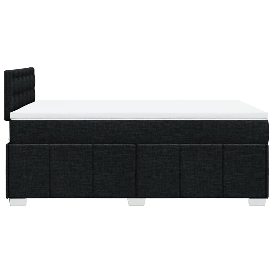Boxspring met matras stof zwart 120x190 cm