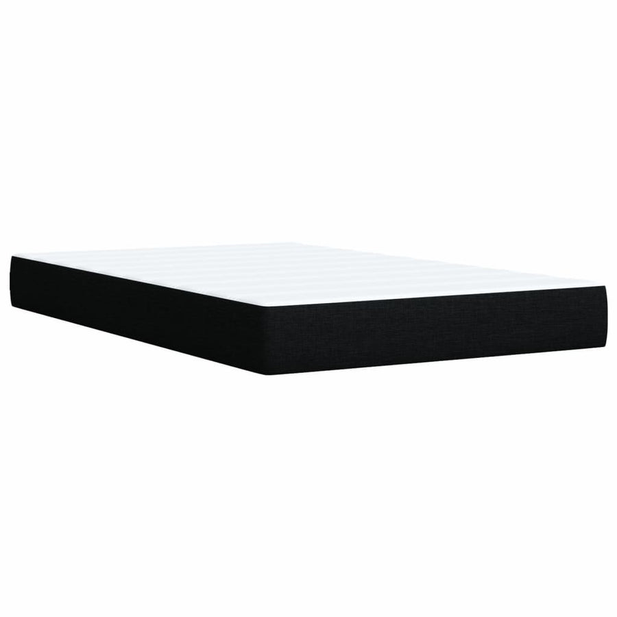 Boxspring met matras stof zwart 120x190 cm