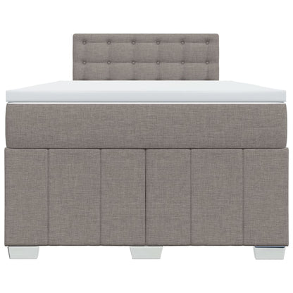 Boxspring met matras stof taupe 120x190 cm
