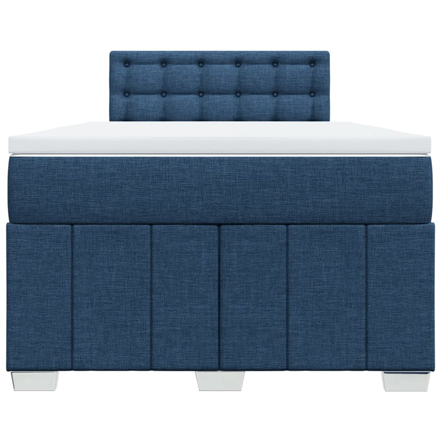 Boxspring Met Matras Stof 120 x 190 cm Blauw