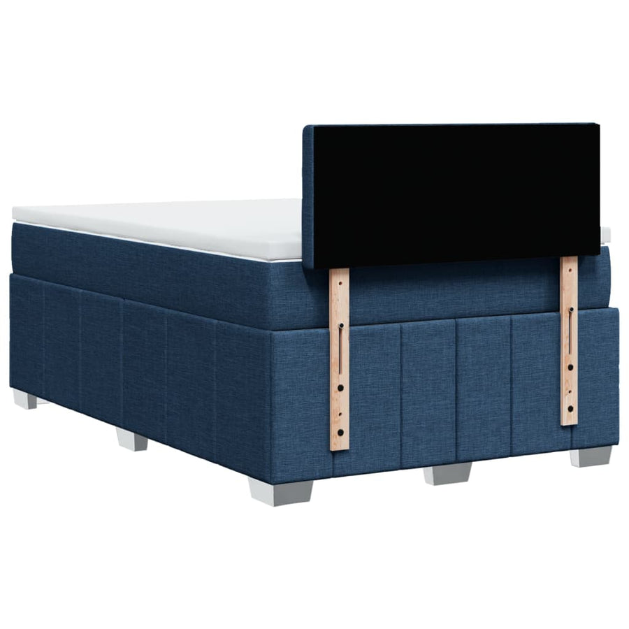 Boxspring Met Matras Stof 120 x 190 cm Blauw