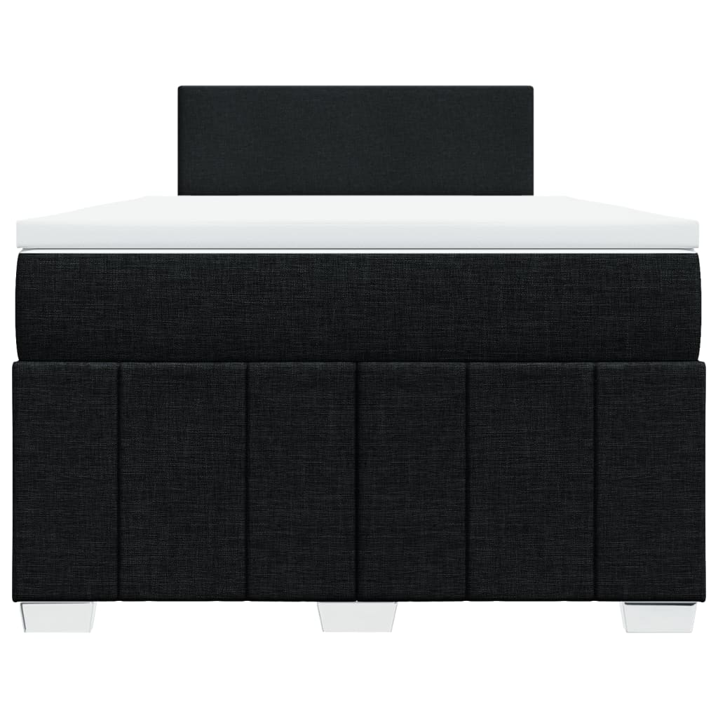 Boxspring met matras stof zwart 120x200 cm