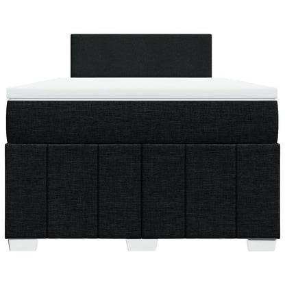 Boxspring met matras stof zwart 120x200 cm