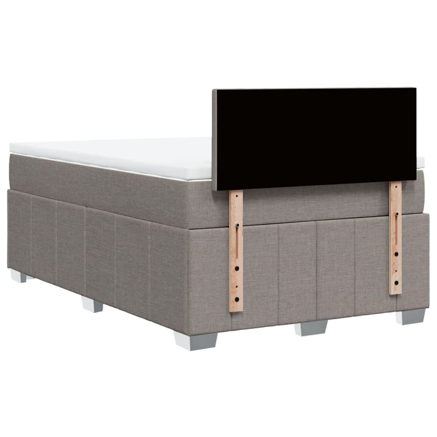 Boxspring met matras stof taupe 120x200 cm