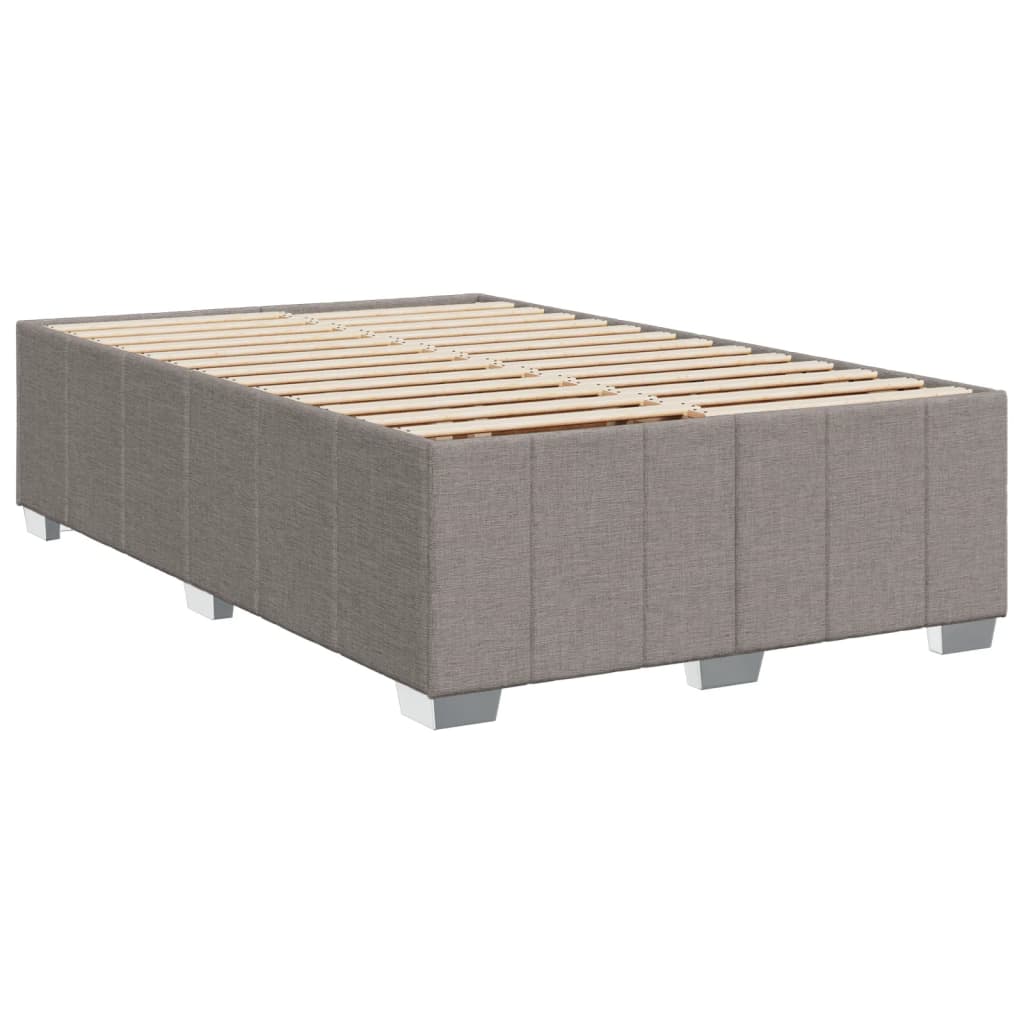 Boxspring met matras stof taupe 120x200 cm