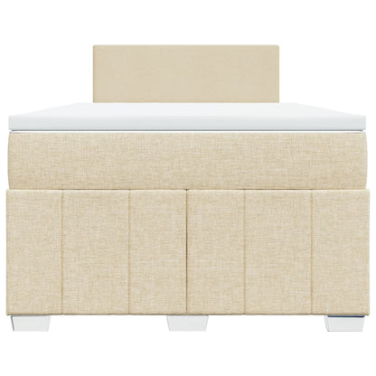 Boxspring met matras stof crèmekleurig 120x200 cm