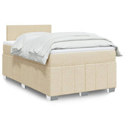 Boxspring crèmekleurig 120x200 cm met pocketveringmatras