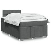 Boxspring met matras 120x200 cm donkergrijs