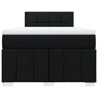 Boxspring met matras stof zwart 120x200 cm