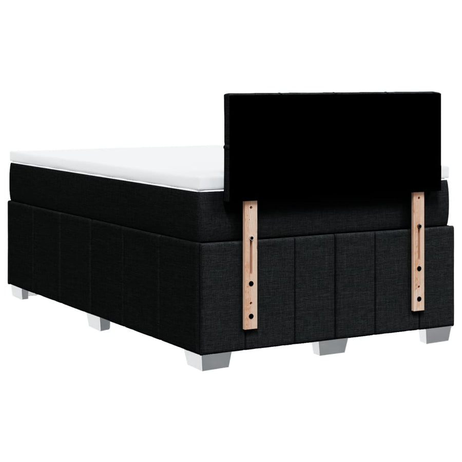 Boxspring met matras stof zwart 120x200 cm