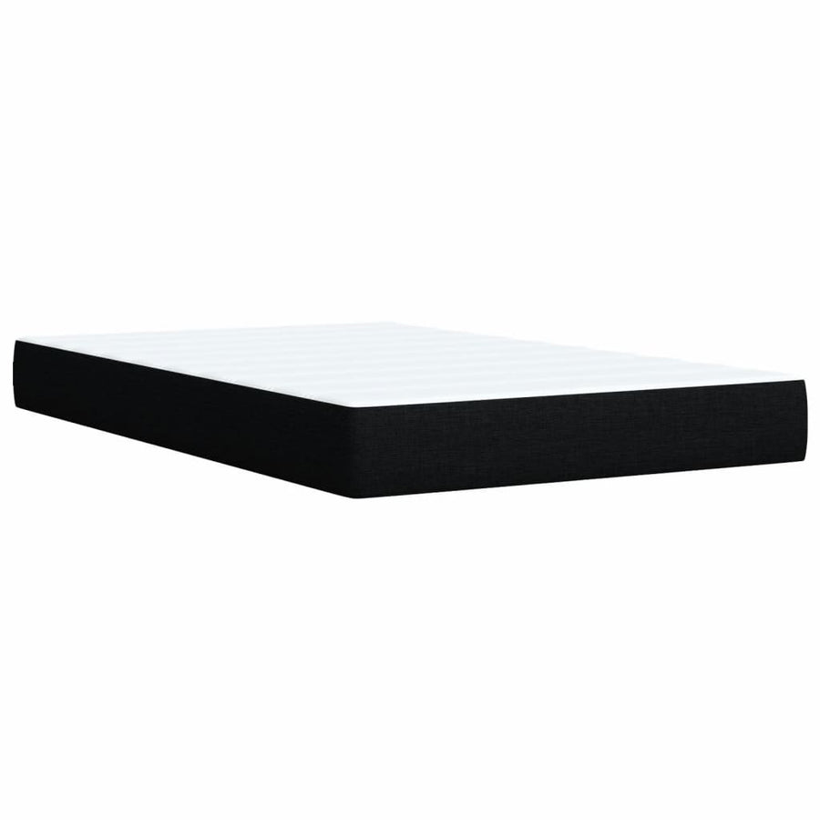 Boxspring met matras stof zwart 120x200 cm