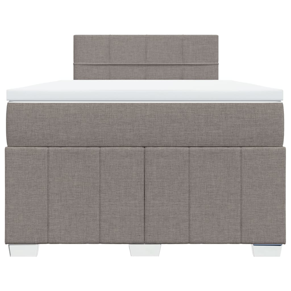 Boxspring met matras stof taupe 120x200 cm