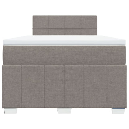 Boxspring met matras stof taupe 120x200 cm