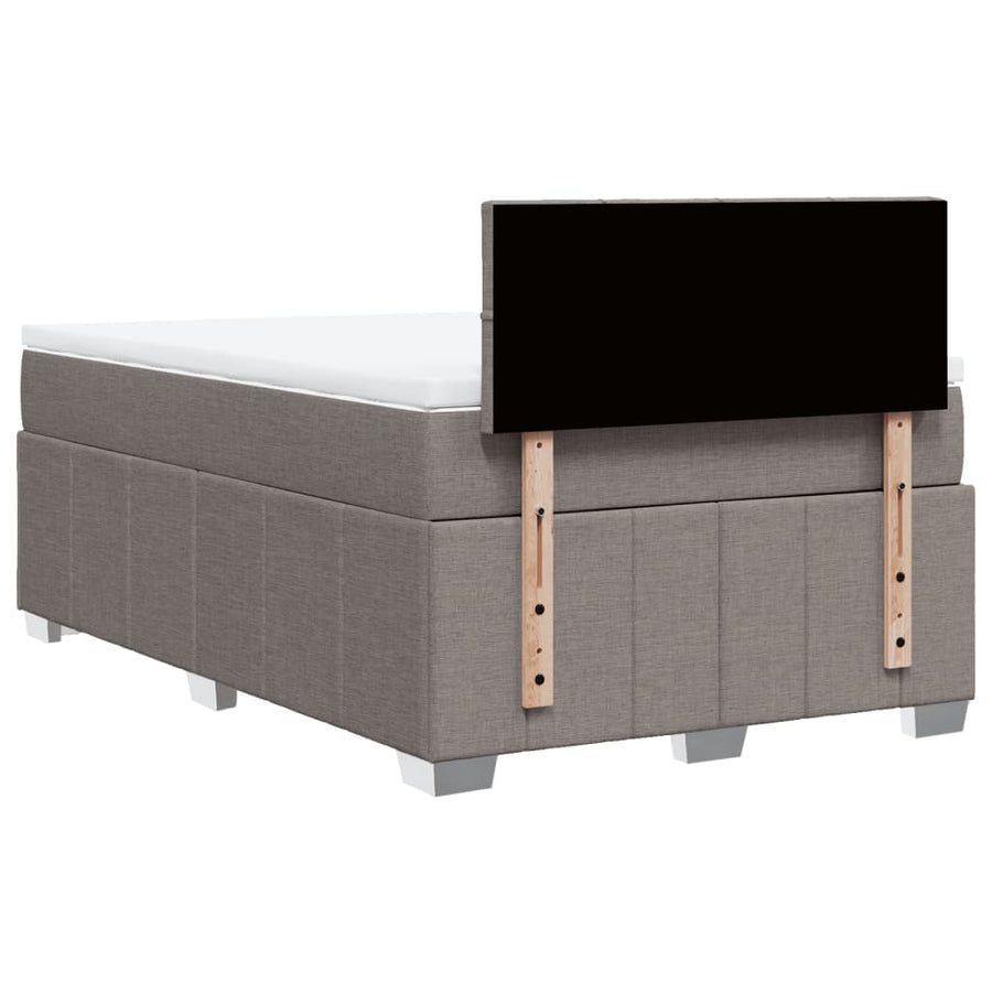 Boxspring met matras stof taupe 120x200 cm