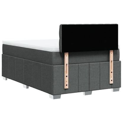 Boxspring met matras stof donkergrijs 120x200 cm