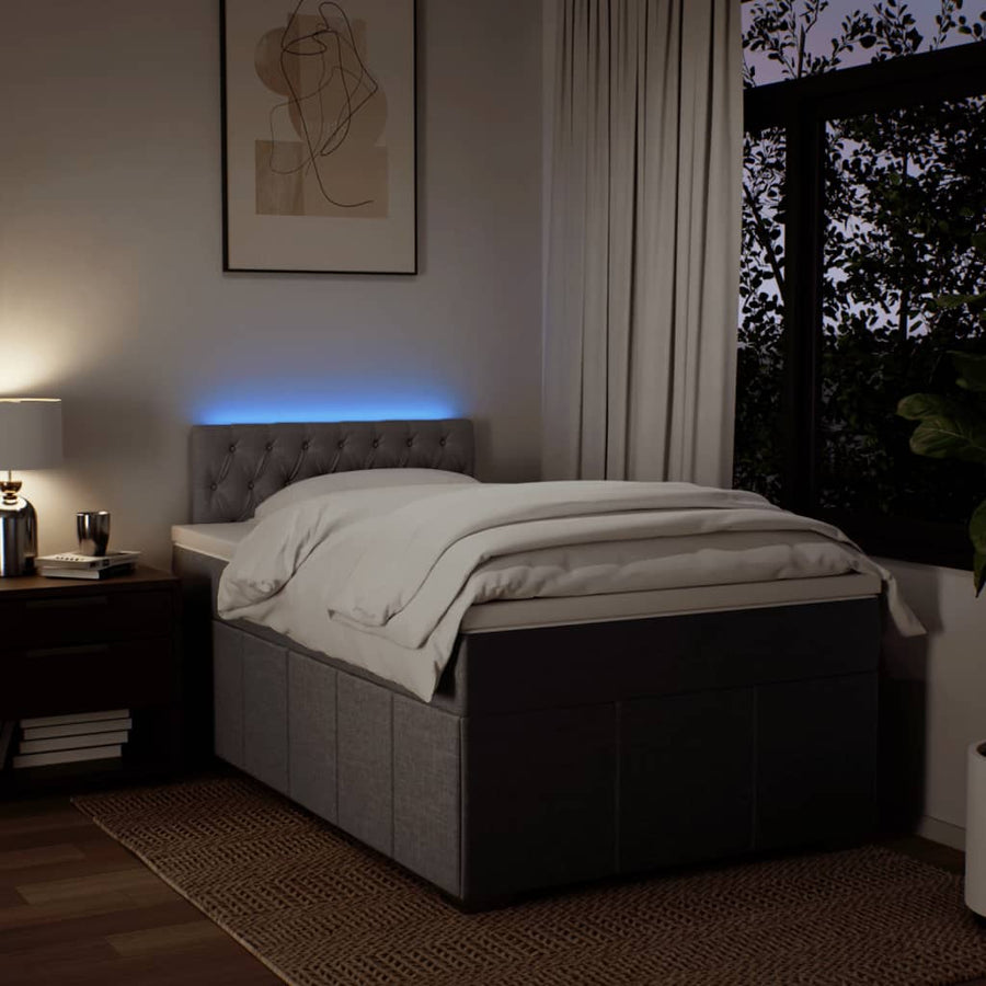 Boxspring Met Matras Stof 120 x 200 cm