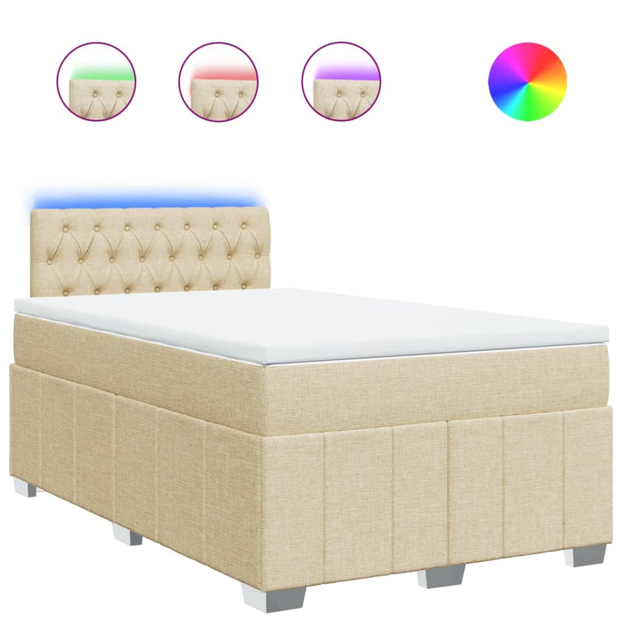 Boxspring Met Matras Stof Kleurig 120 x 200 cm