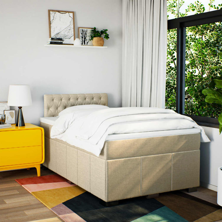 Boxspring Met Matras Stof Kleurig 120 x 200 cm