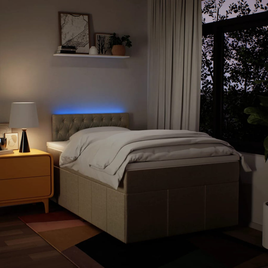 Boxspring Met Matras Stof Kleurig 120 x 200 cm