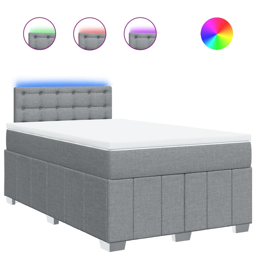 Boxspring Met Matras Stof 120 x 200 cm
