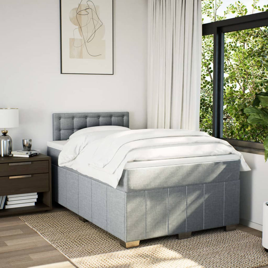 Boxspring Met Matras Stof 120 x 200 cm