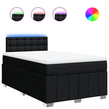 Boxspring met matras stof zwart 120x200 cm