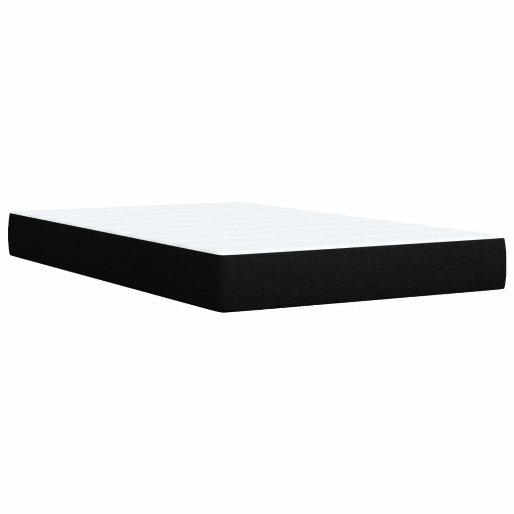Boxspring met matras stof zwart 120x200 cm
