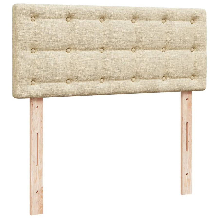 Boxspring met matras stof crèmekleurig 120x200 cm