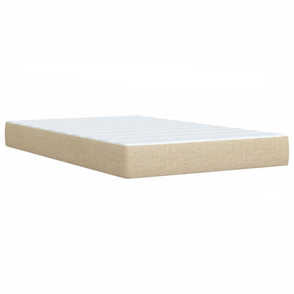 Boxspring met matras stof crèmekleurig 120x200 cm