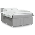 Boxspring met matras 140x190 cm grijs