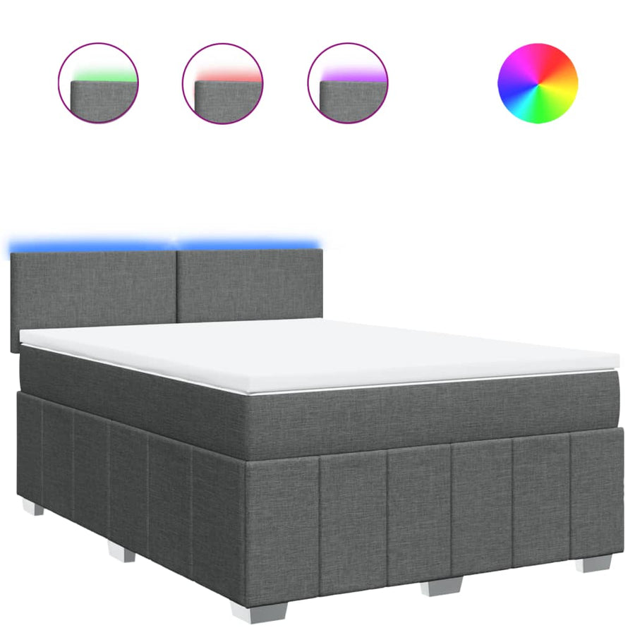 Boxspring Met Matras Stof 140 x 190 cm