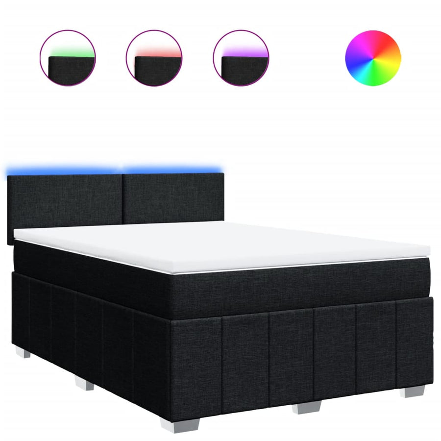 Boxspring Met Matras Stof 140 x 190 cm