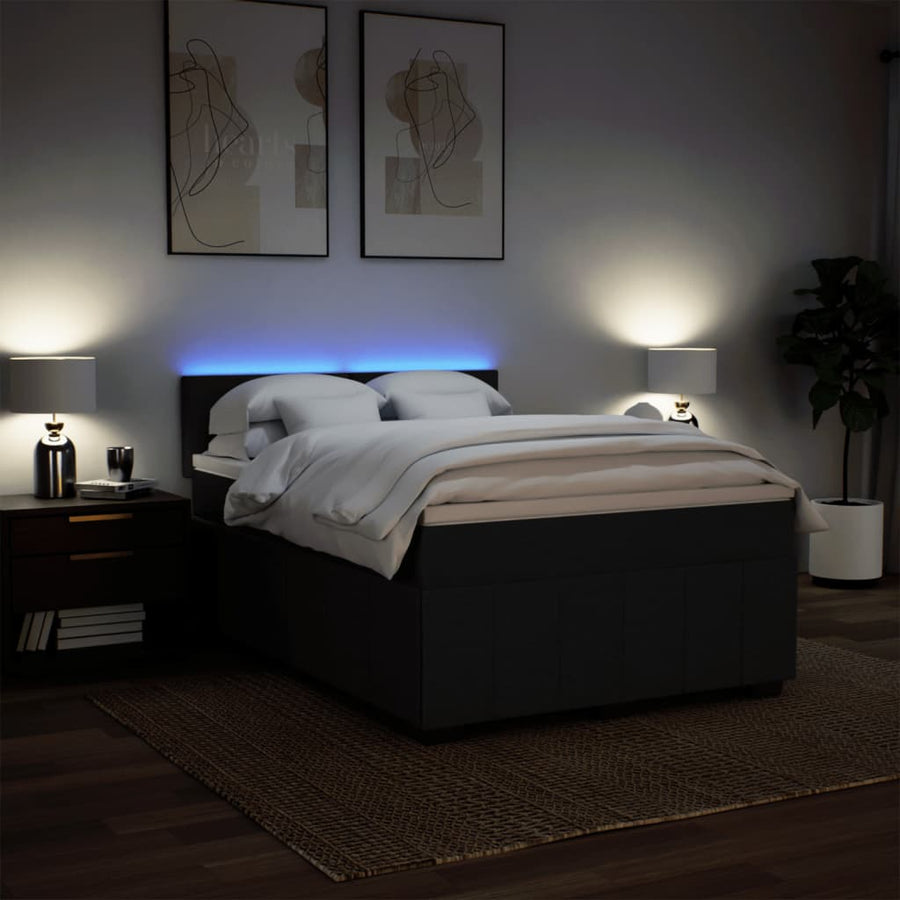 Boxspring Met Matras Stof 140 x 190 cm